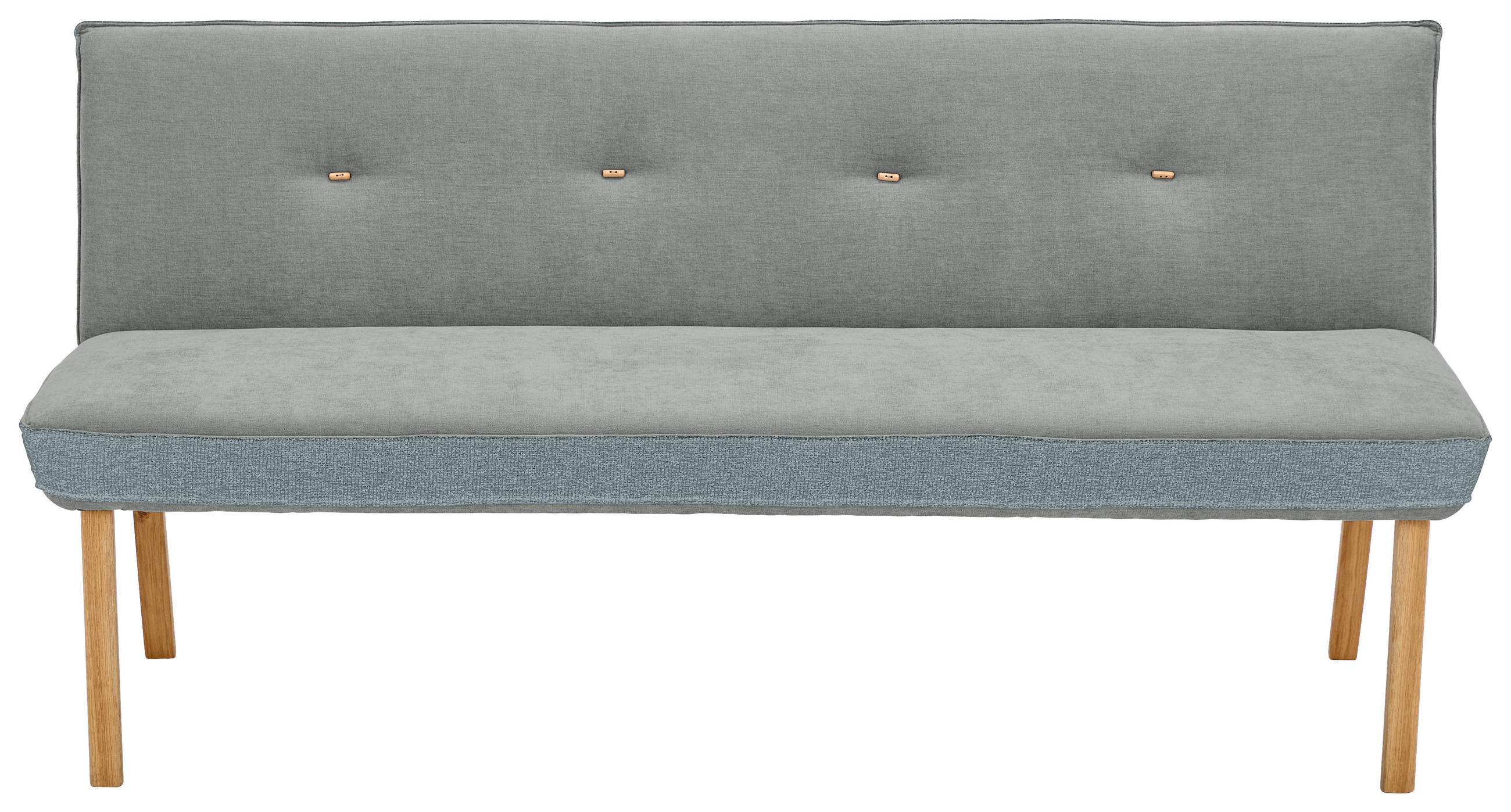 SITZBANK 157/88/63 cm  in Dunkelgrau  - Eichefarben/Dunkelgrau, Design, Holz/Textil (157/88/63cm) - Linea Natura