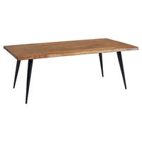 COUCHTISCH Sheesham massiv 110/60/40 cm rechteckig Sheeshamfarben  - Sheeshamfarben/Schwarz, MODERN, Holz/Metall (110/60/40cm) - MID.YOU