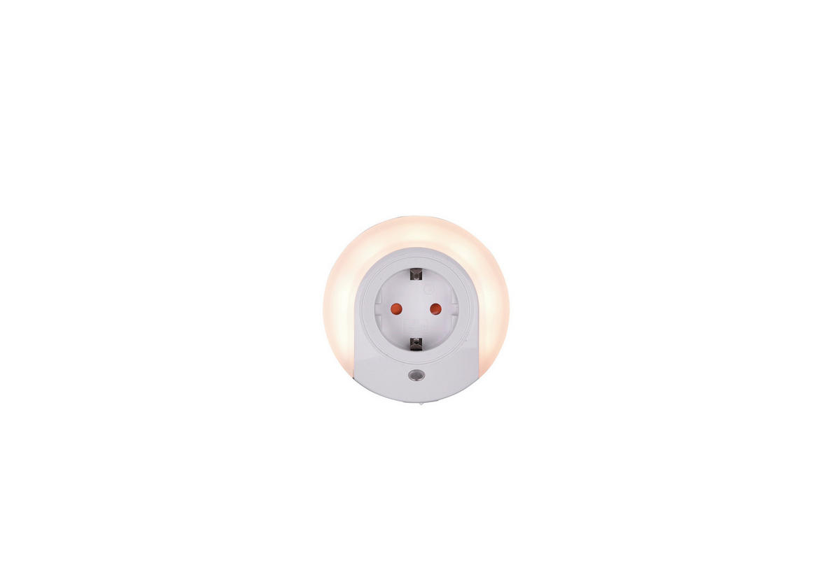 LAMPA ZA UTIČNICU - bela, Osnovno, plastika (9cm)