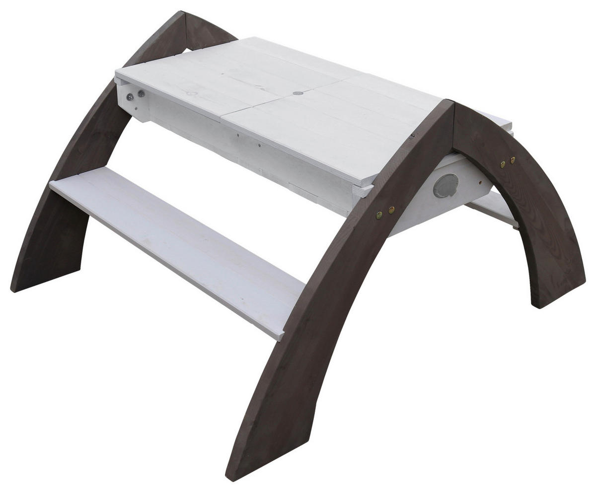 SAND- UND WASSERTISCH Holz Grau, Weiß  - Weiß/Grau, KONVENTIONELL, Holz/Kunststoff (119/65/98cm) - Ambia Garden