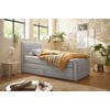 BOXSPRINGBETT 100/200 cm  in Hellgrau  - Hellgrau/Schwarz, Modern, Holzwerkstoff/Kunststoff (100/200cm) - MID.YOU