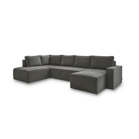 SJEDEĆA GARNITURA tekstil  tamno siva   - bijela/siva, Design, tekstil/plastika (194/322/156cm) - MID.YOU