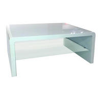 KLUB STOČIĆ 90/40/60 cm  bela  - bela, Dizajnerski, staklo/pločasti materijal (90/40/60cm) - Xora
