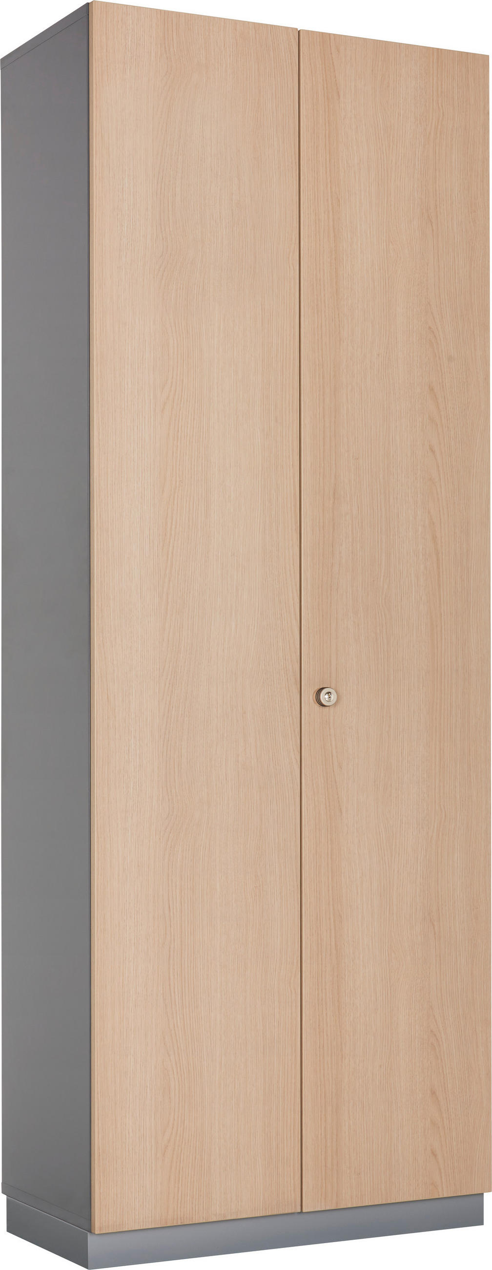 AKTENSCHRANK Graphitfarben, Eichefarben  - Eichefarben/Graphitfarben, KONVENTIONELL, Holzwerkstoff (80/215,6/42cm) - Venda