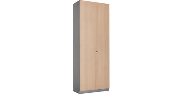 AKTENSCHRANK 80/215,6/42 cm  - Eichefarben/Graphitfarben, KONVENTIONELL, Holzwerkstoff (80/215,6/42cm) - Venda