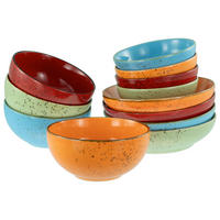 SKÅLSET Nature Collection Mediterran 12 delar  - multicolor, Basics, keramik - Creatable