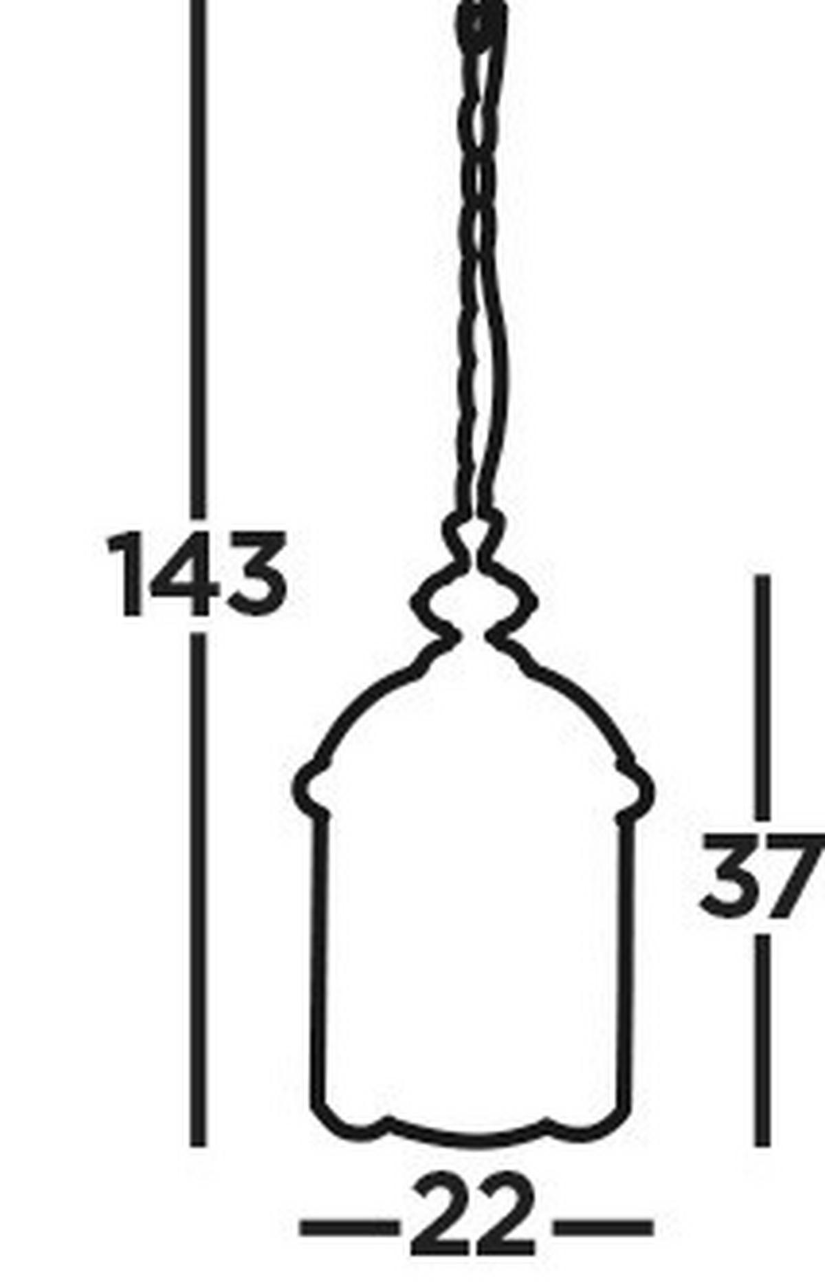 VISEČA SVETILKA  Bevelled      22/37 cm     60 W  - Konvencionalno, kovina/steklo (22/37cm)