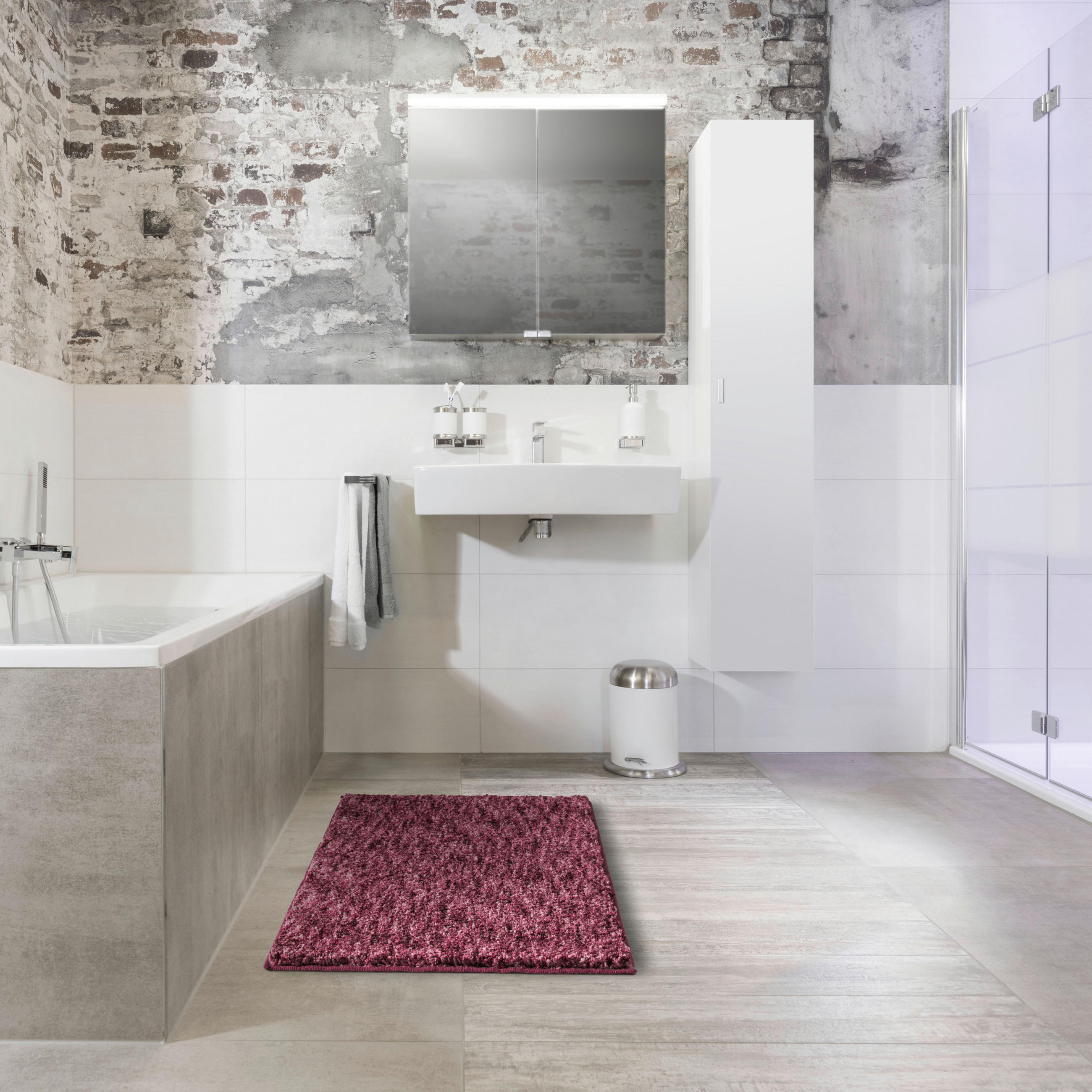 BIDET-VORLEGER Rot 50/60 cm  - Rot, Basics, Kunststoff/Textil (50/60cm) - Grund