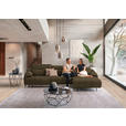 ECKSOFA in Echtleder Taupe  313/165 cm  - Taupe/Cognac, Design, Leder/Metall (313/165cm) - Emilio Belluti