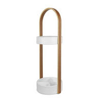 SCHIRMSTÄNDER Holz, Metall, Kunststoff Weiß, Eschefarben  - Eschefarben/Weiß, Basics, Holz/Kunststoff (24/68/22cm) - Umbra