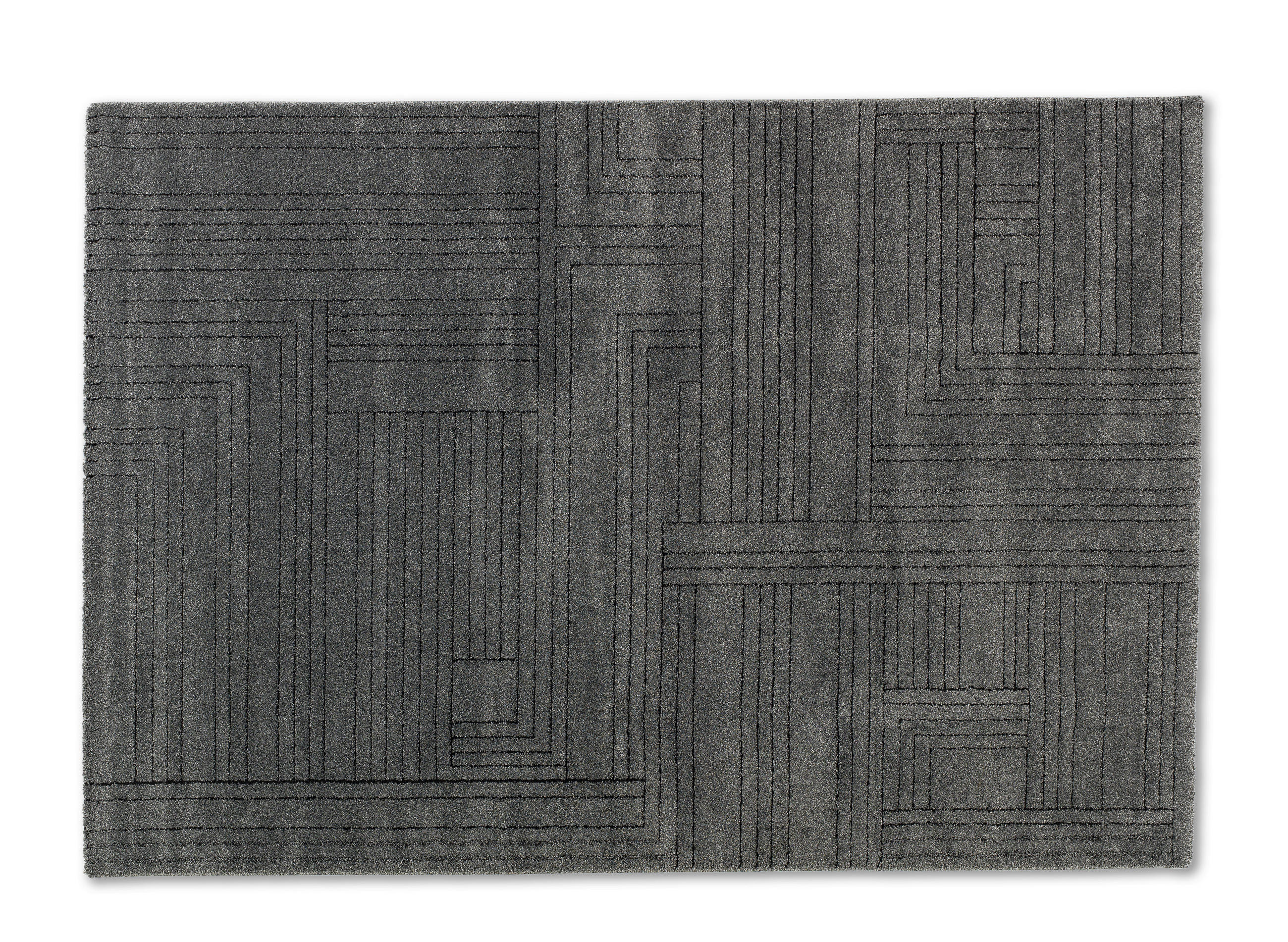 WEBTEPPICH 133/190 cm Pure Design Anthrazit  - Anthrazit, Basics, Textil (133/190cm) - Schöner Wohnen