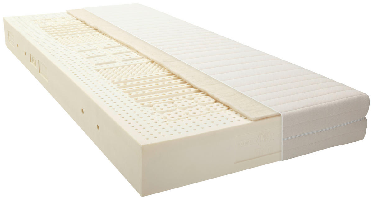 LATEXMATRATZE 90/200 cm  - Beige, Basics, Textil (90/200cm) - Joka
