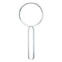 RUČNÍ LUPA - čiré, Basics, plast/sklo (11,4/1,6/26,8cm) - Kikkerland