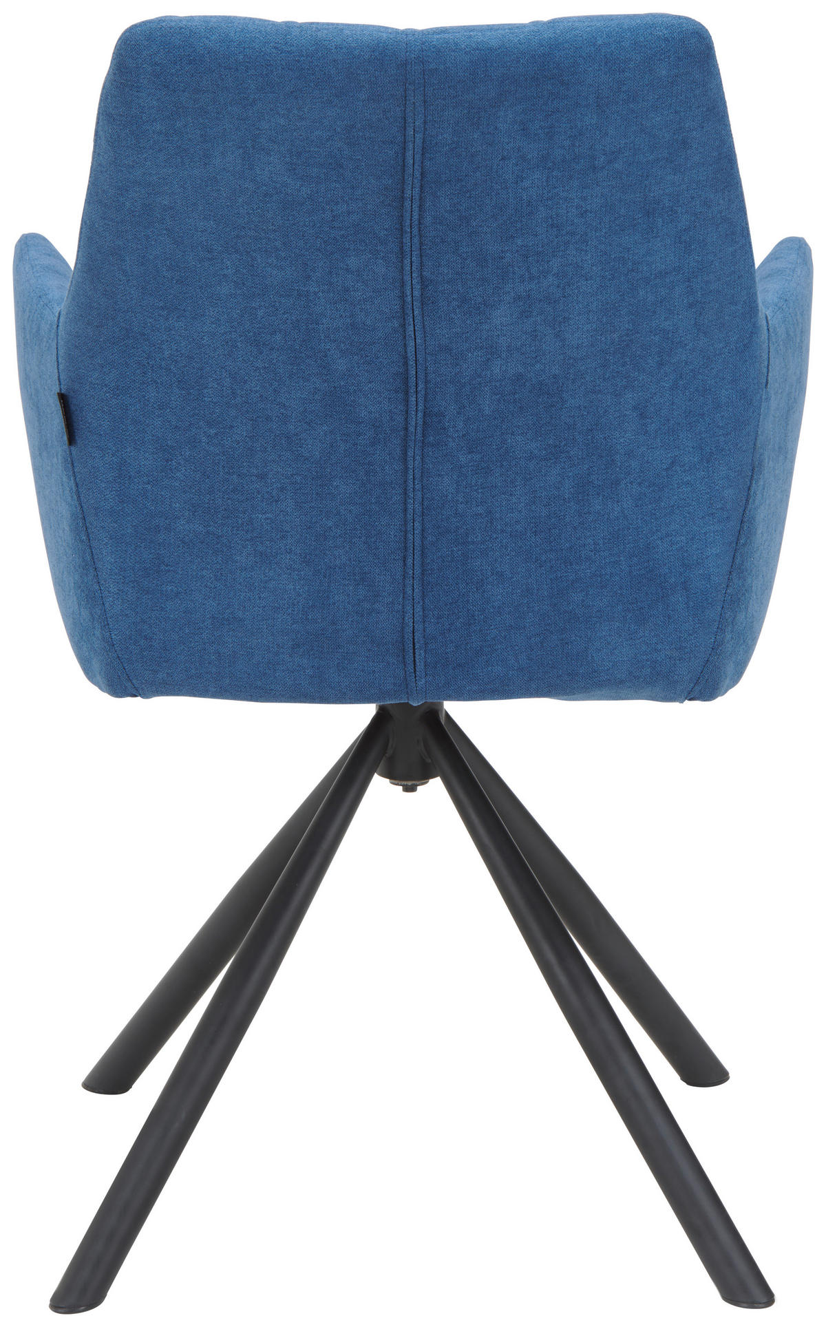 STOLIČKA S PODRÚČKAMI, železo, tkaná textília, modrá, čierna - modrá/čierna, Design, kov/textil (62/88/61cm) - Hom`in