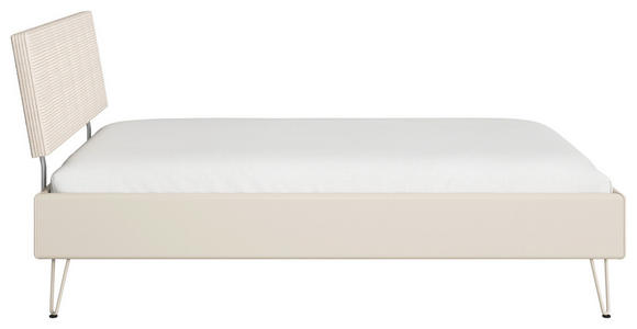 BETT 120/200 cm  in Champagner  - Champagner, Design, Holzwerkstoff/Textil (120/200cm) - Carryhome