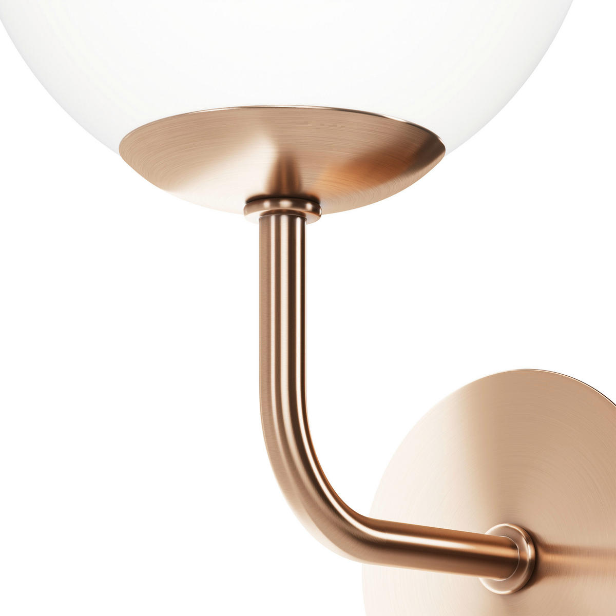 WANDLEUCHTE 15/27/19 cm   - Messingfarben/Weiß, Trend, Glas/Metall (15/27/19cm) - MAYTONI