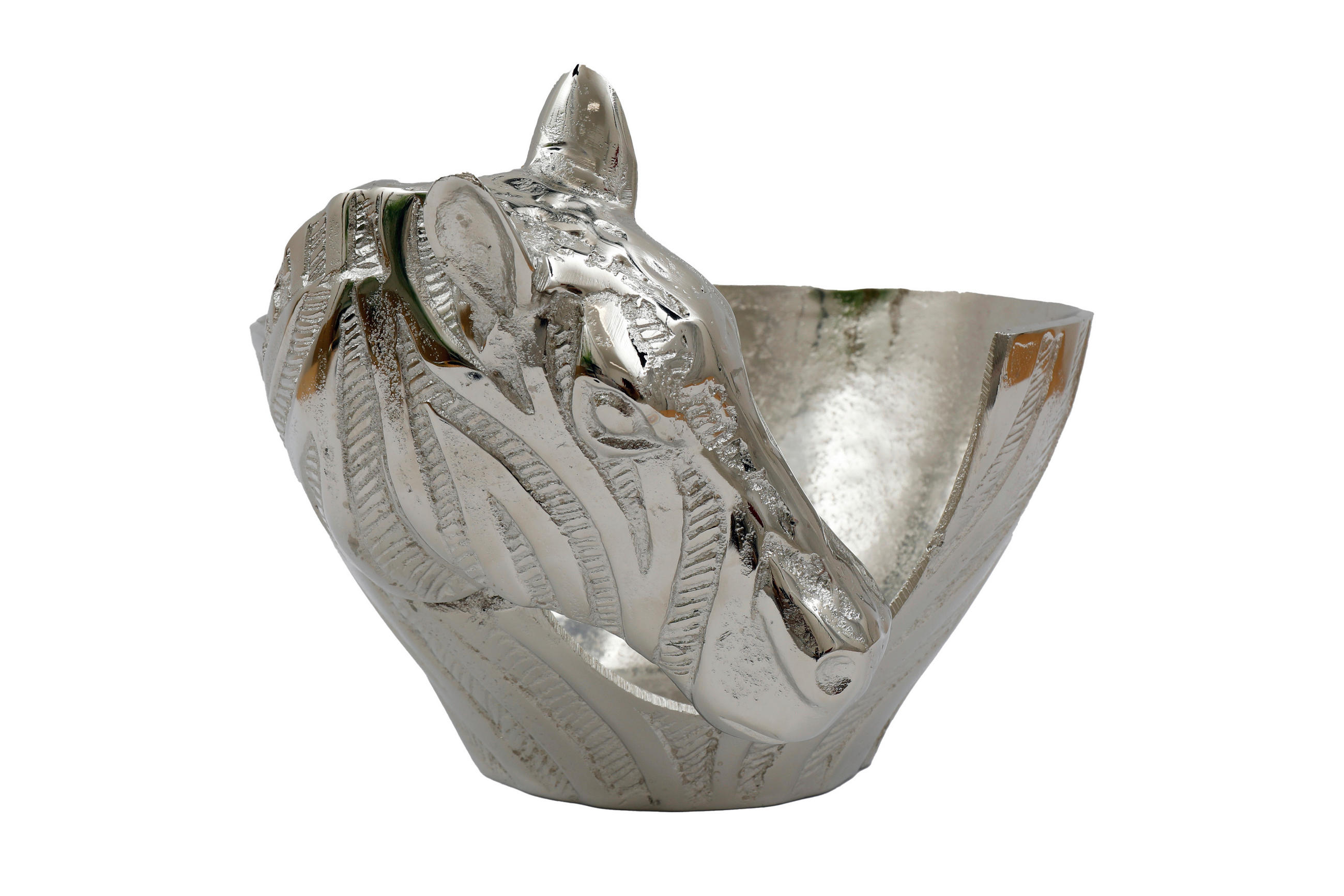 DÍSZTÁL - alumíniumszínű, Basics, fém (34/29/32cm)