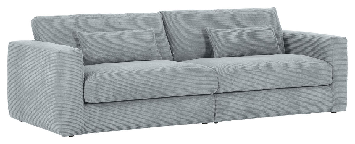 NAGY KANAPÉ textil világosszürke  - világosszürke/fekete, Konventionell, műanyag/textil (260/66/115cm) - MID.YOU