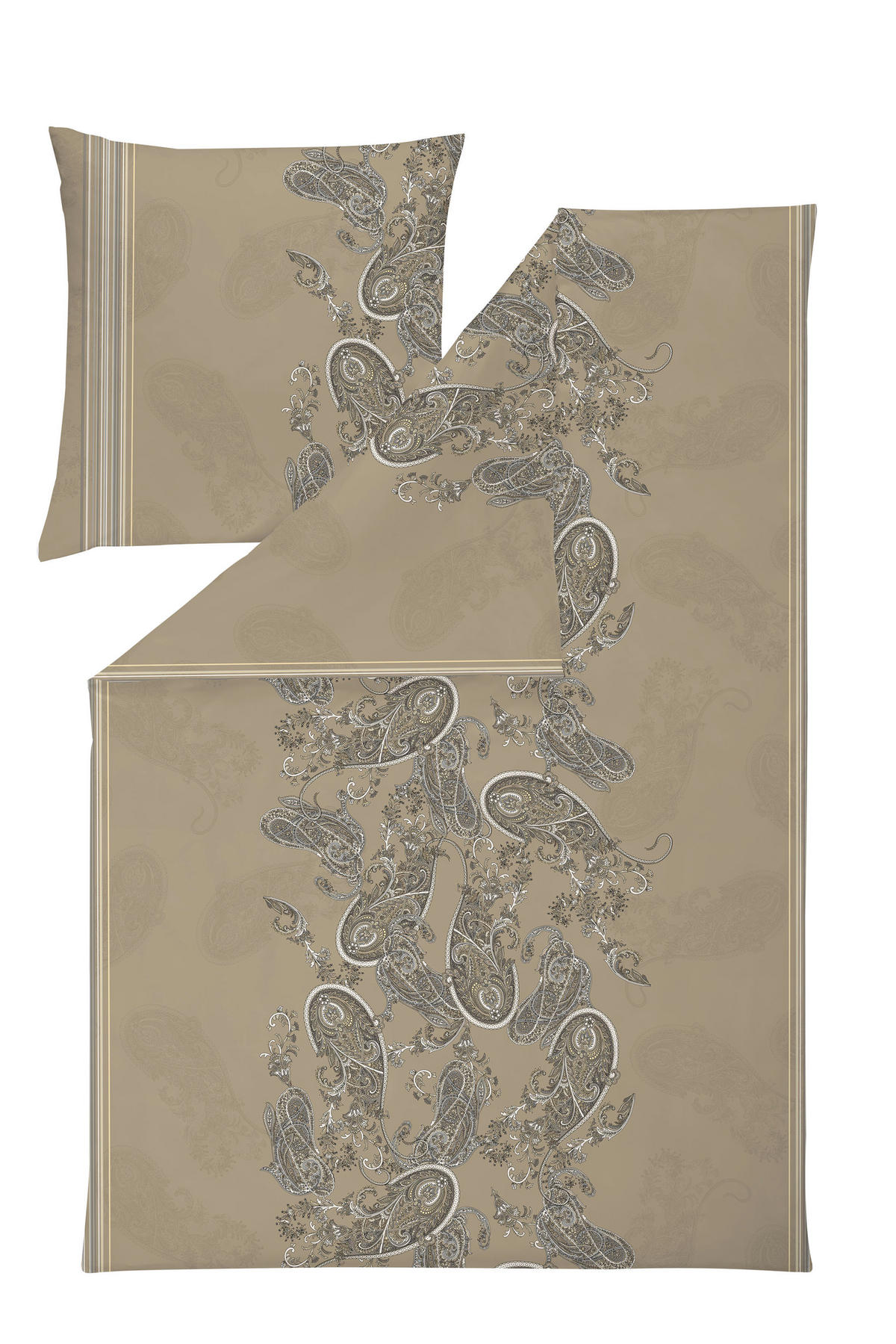 BETTWÄSCHE 155/220 cm ATELIER Interlock-Jersey  - Beige, Design, Textil (155/220cm) - Estella