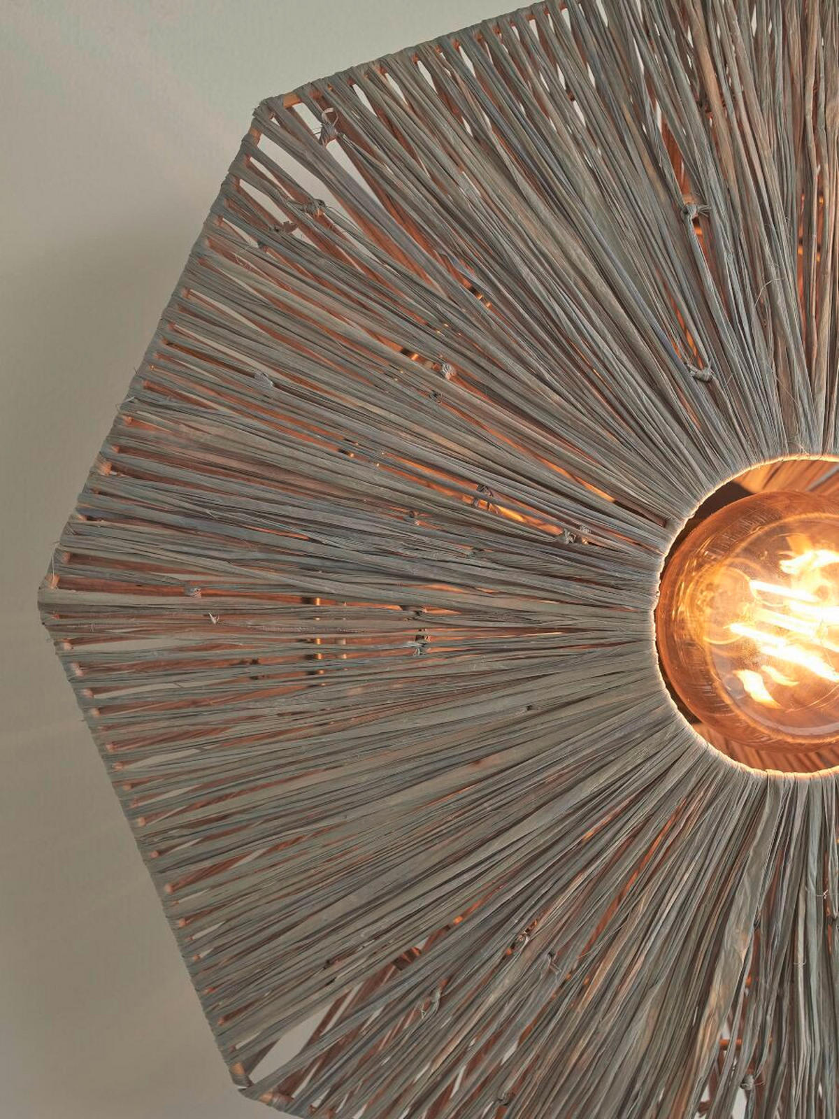 DECKENLEUCHTE   65 cm   - Dunkelgrau, Modern, Naturmaterialien (65cm) - Good & Mojo