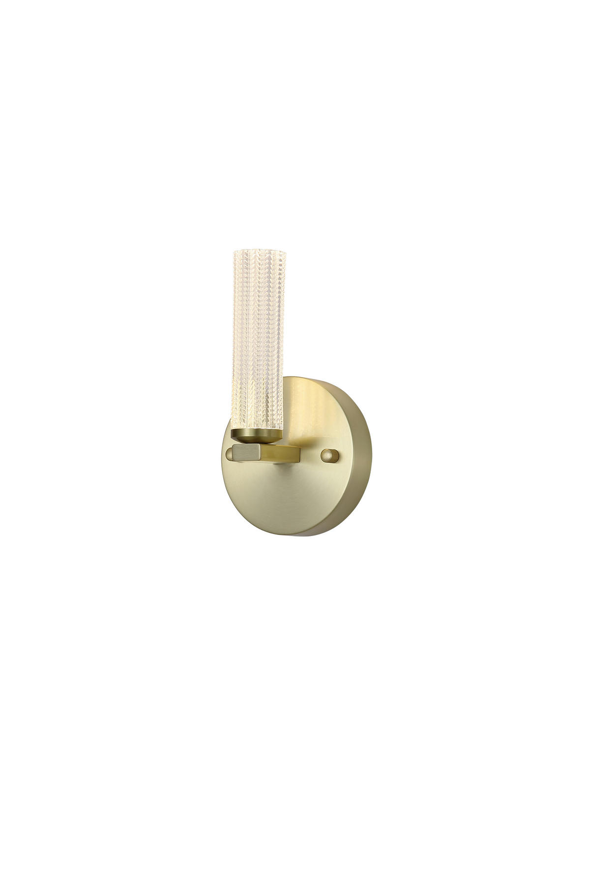 APLICĂ DE PERETE CU LED - transparent/alămiu, Basics, plastic/metal (11/22/10cm)