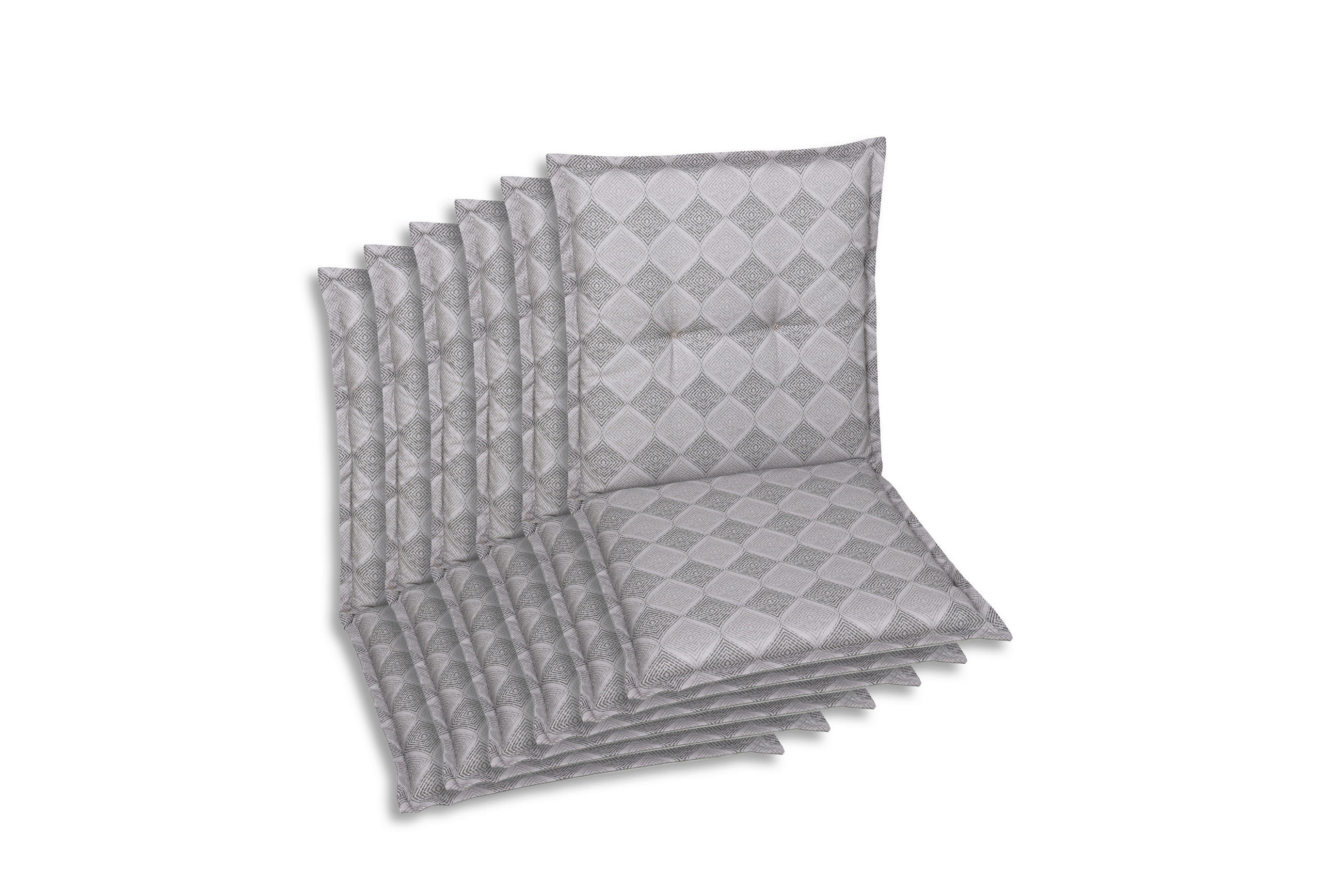 SESSELAUFLAGENSET in Grau Raute  - Grau, Basics, Textil (50/6/100cm)