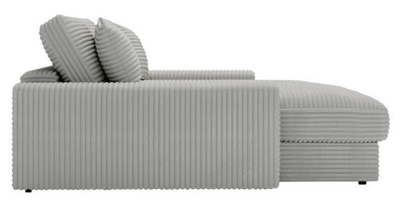 XXL-SESSEL Cord Hellgrau - Hellgrau/Schwarz, MODERN, Kunststoff/Textil (160/87/190cm) - Carryhome