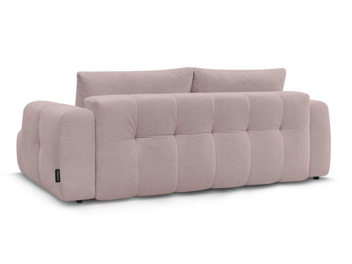 SCHLAFSOFA FUJI Leinenoptik Pink  inkl.  - Pink/Schwarz, MODERN, Kunststoff/Textil (251/113/88cm)
