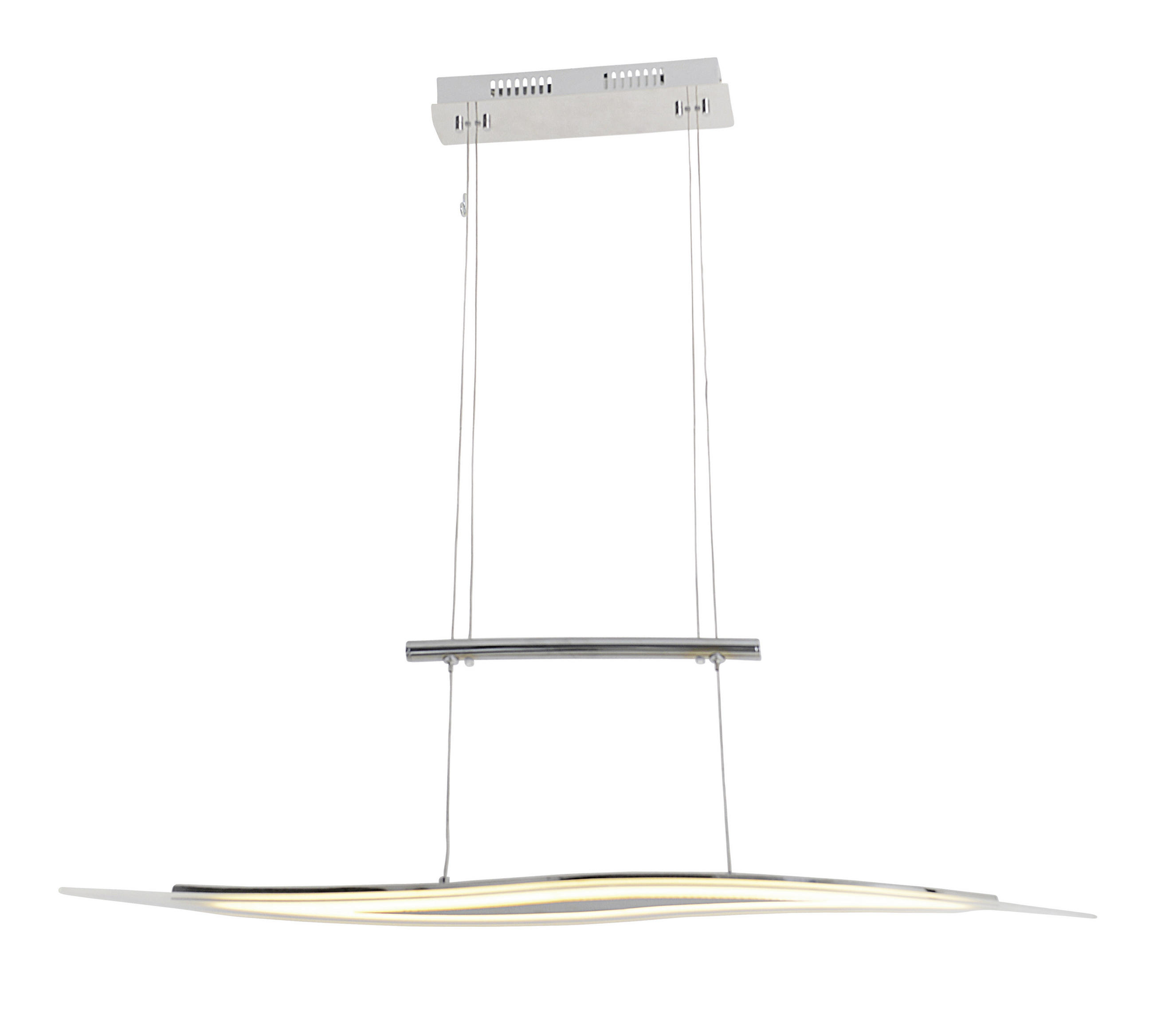 LED-HÄNGELEUCHTE  80 cm  - Chromfarben, Design, Glas/Metall (80cm) - Näve