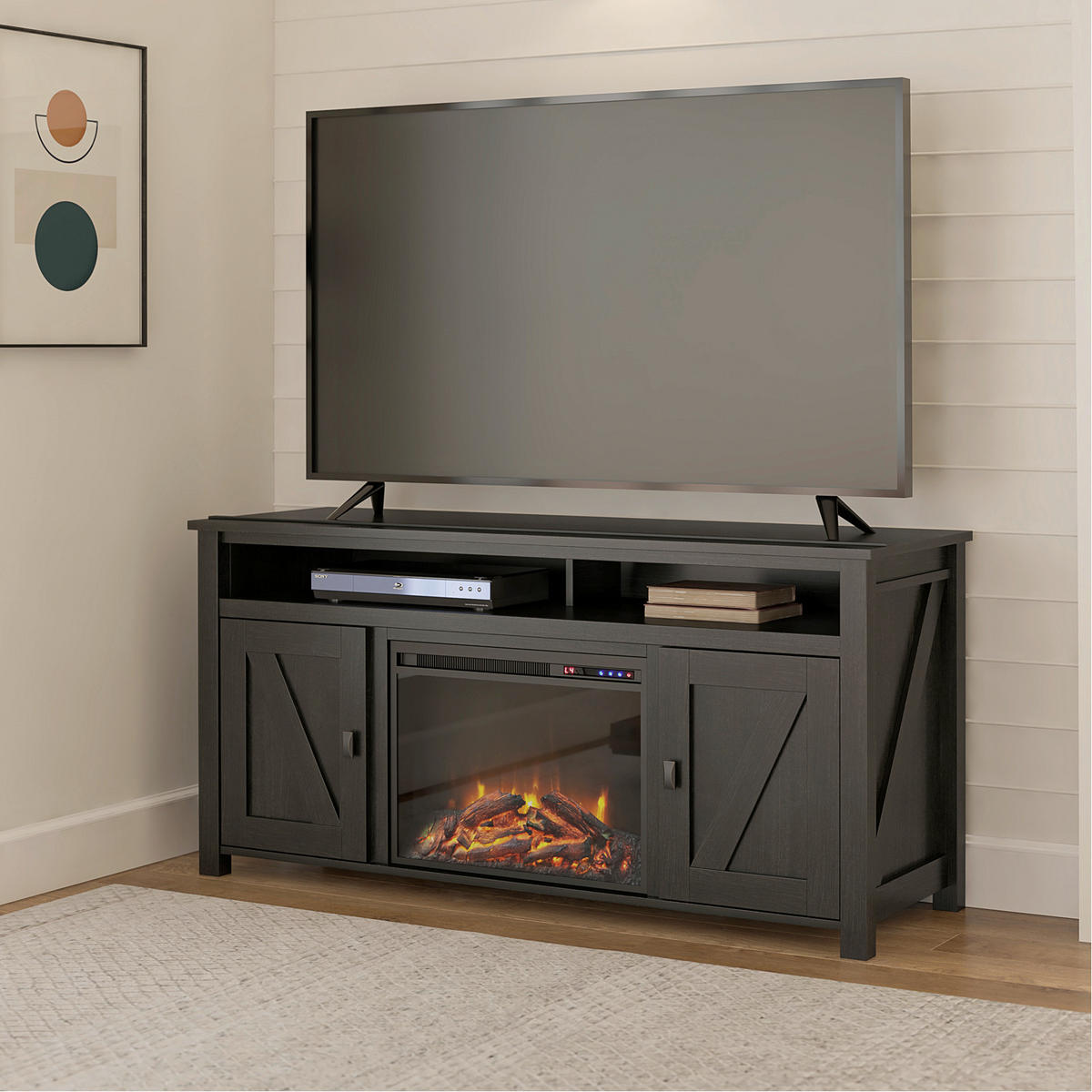 LOWBOARD Farmington  in 151/40/75 cm  - Schwarz, Design, Holzwerkstoff/Metall (151/40/75cm) - MID.YOU