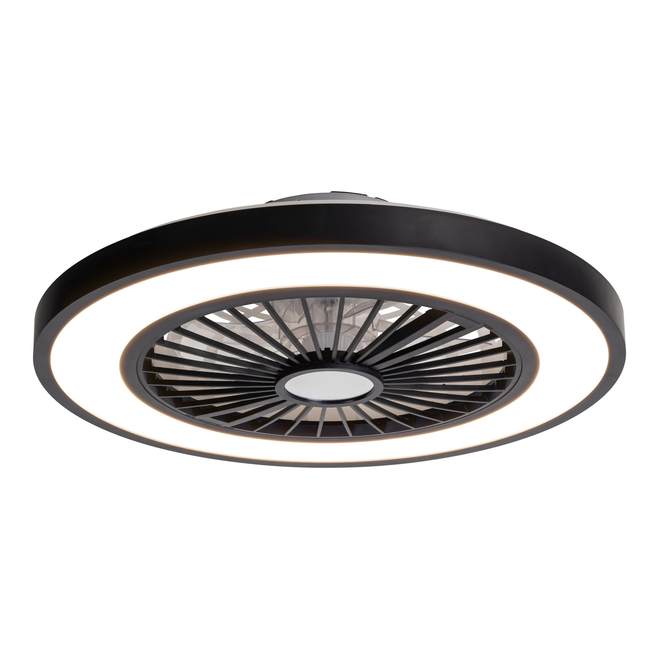 LED-DECKENLEUCHTE ARIOSO 54/16 cm   - Schwarz/Weiß, KONVENTIONELL, Kunststoff/Metall (54/16cm) - Näve