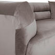 BIGSOFA  in Samt Grau  - Schwarz/Grau, KONVENTIONELL, Kunststoff/Textil (240/73/100cm) - Carryhome