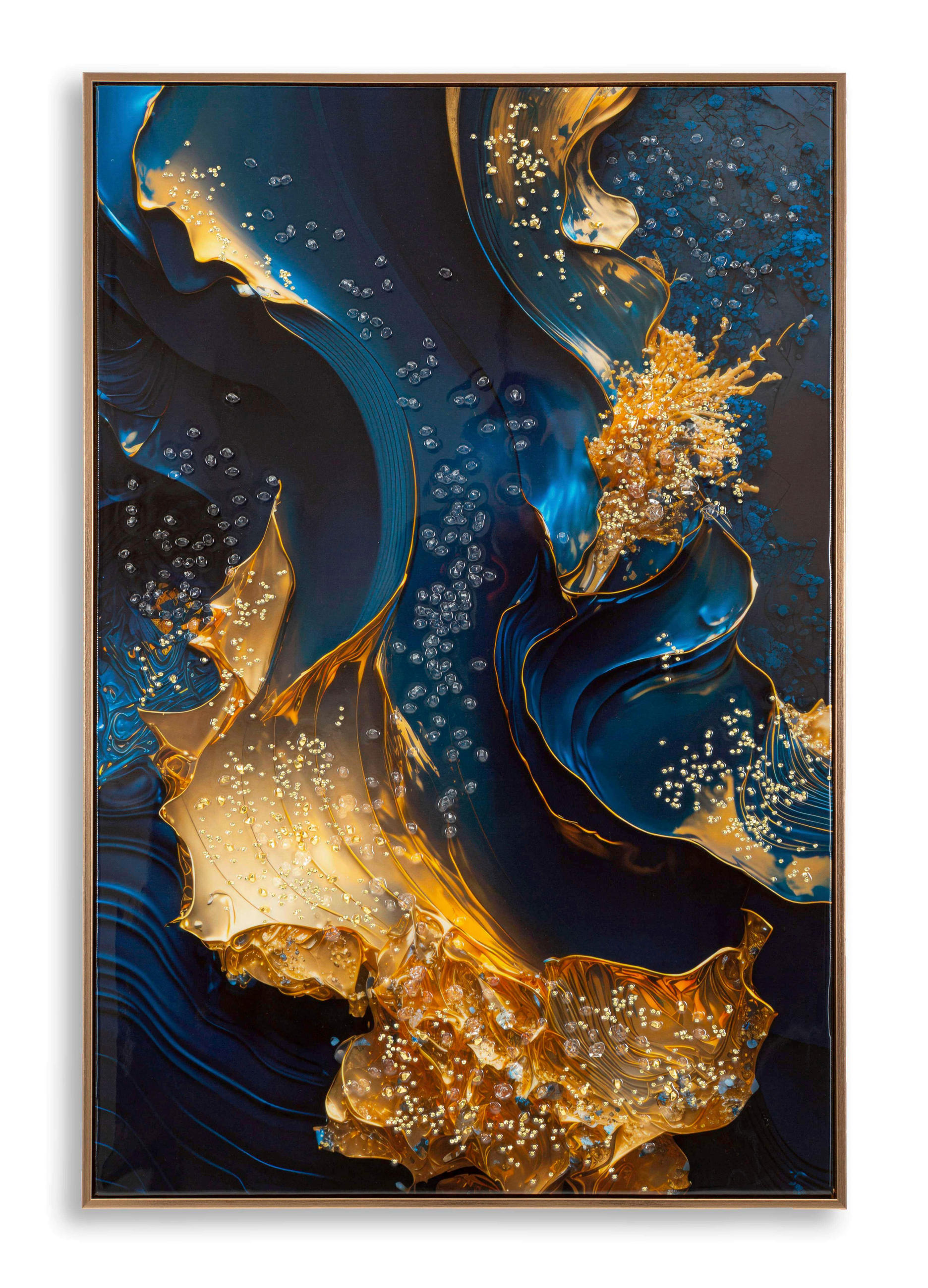 LEINWANDBILD Abstraktes  - Goldfarben, Basics, Holz/Kunststoff (60/90/4cm)