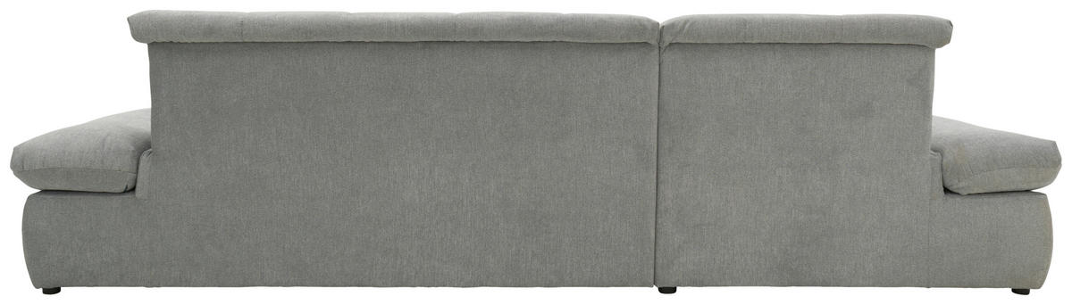 ECKSOFA in Mikrofaser Grau  172/300 cm  - Chromfarben/Grau, KONVENTIONELL, Textil/Metall (172/300cm) - MID.YOU