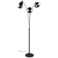 STEHLEUCHTE Modern  - Chromfarben/Schwarz, KONVENTIONELL, Glas/Metall (200/30/71cm) - Trio Leuchten