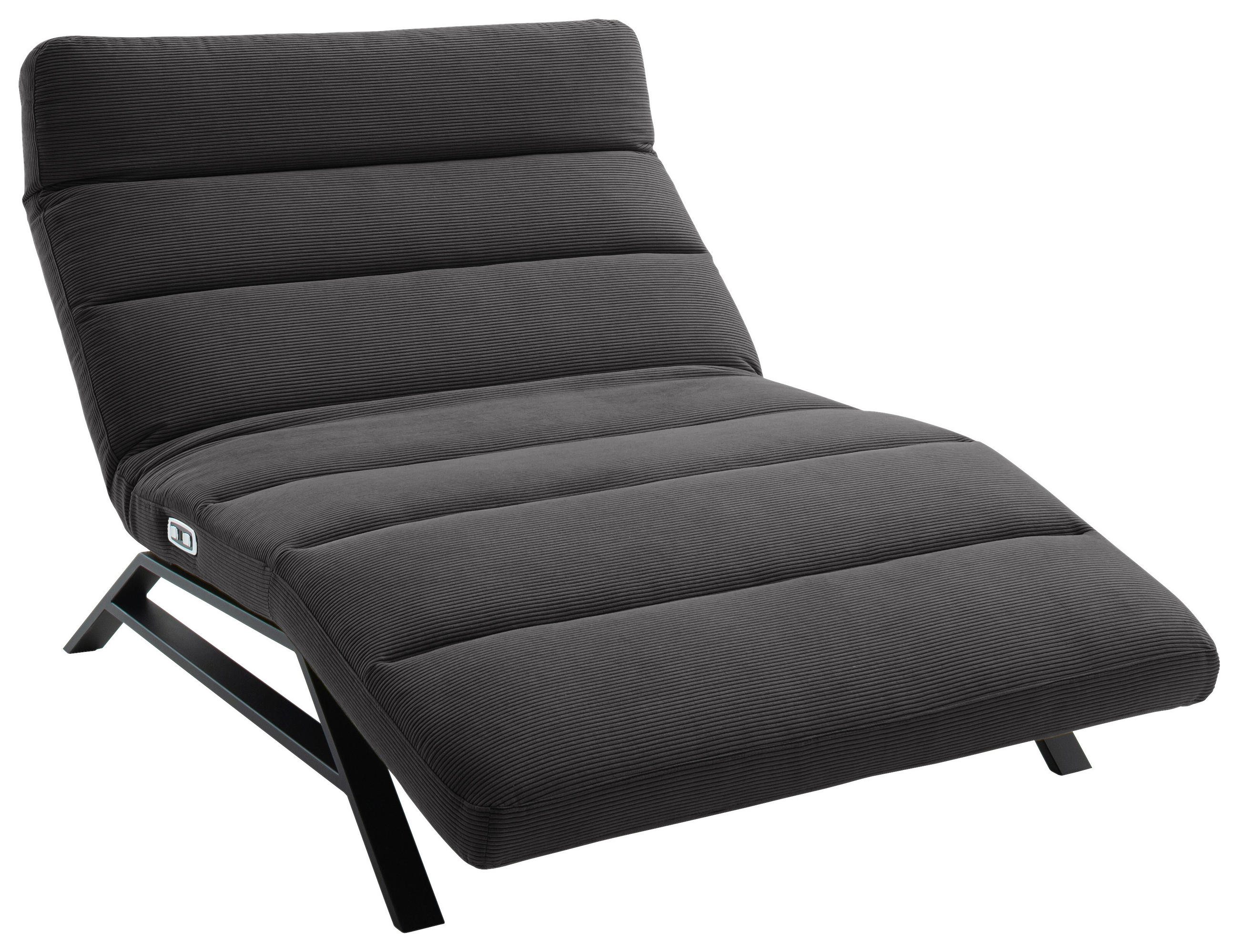RELAXLIEGE Feincord Mokka  - Schwarz/Mokka, Design, Textil/Metall (120/54-113/158-198cm) - Pure Home Lifestyle