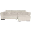 ECKSOFA Creme Cord  - Creme/Braun, KONVENTIONELL, Holz/Textil (230/190cm) - Carryhome