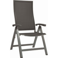 GARTENKLAPPSESSEL Aluminium Anthrazit, Graphitfarben  - Anthrazit/Graphitfarben, Design, Textil/Metall (63/115/71cm) - Stern