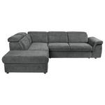 ECKSOFA Dunkelgrau Flachgewebe  - Dunkelgrau/Schwarz, KONVENTIONELL, Kunststoff/Textil (235/280cm) - Carryhome