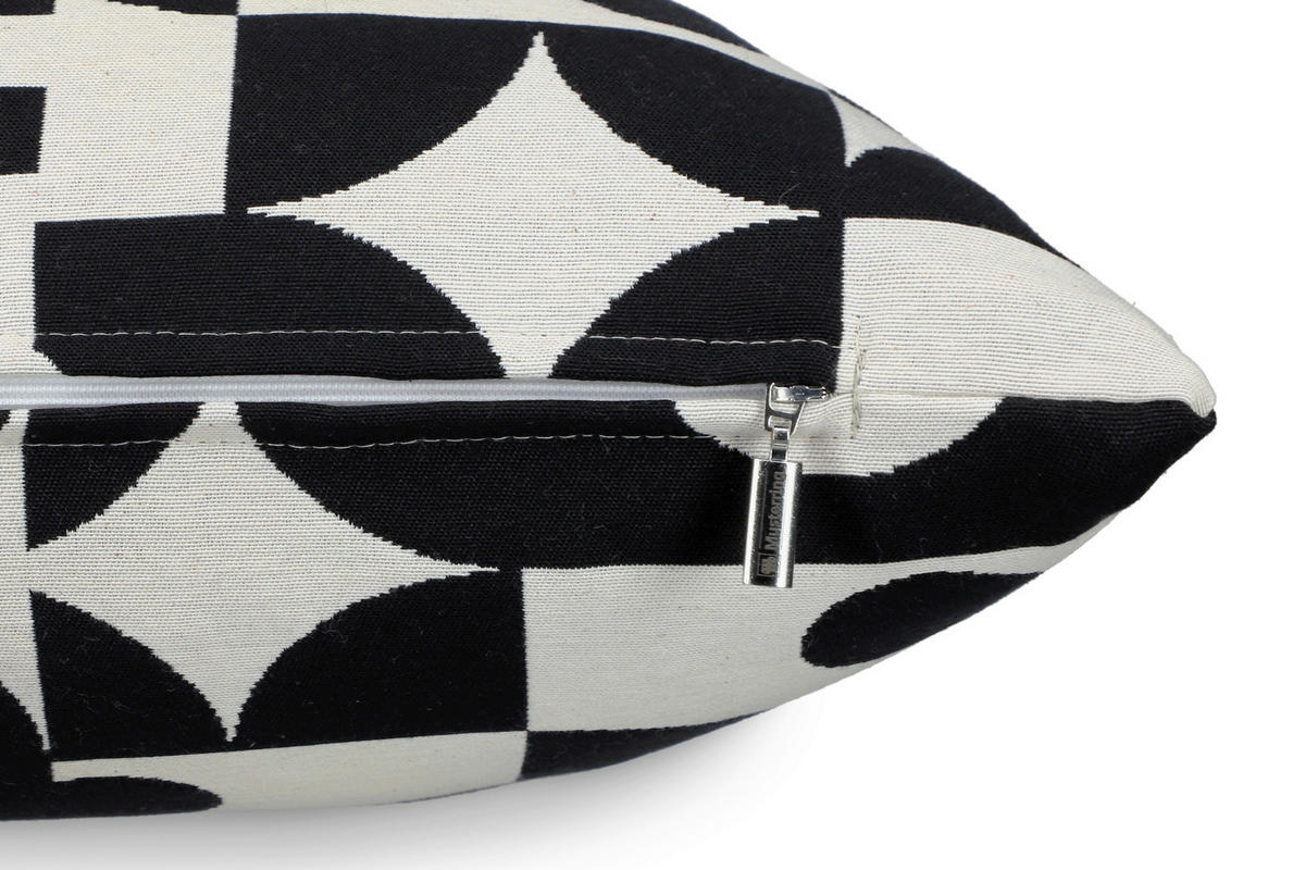 KISSENHÜLLE JustB! by Bettina Zimmermann 38/58 cm  - Schwarz/Weiß, Design, Textil (38/58cm) - Musterring