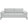 3-SITZER-SOFA in Flachgewebe Silberfarben  - Silberfarben/Schwarz, Design, Textil/Metall (226/89/97cm) - Pure Home Lifestyle