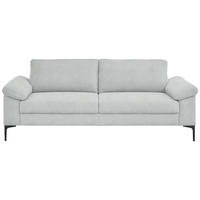 3-SITZER-SOFA in Flachgewebe Silberfarben  - Silberfarben/Schwarz, Design, Textil/Metall (226/89/97cm) - Pure Home Lifestyle