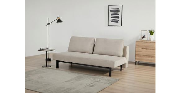 SCHLAFSOFA Cord Beige  - Beige/Schwarz, Design, Textil/Metall (191/92/99cm) - Carryhome