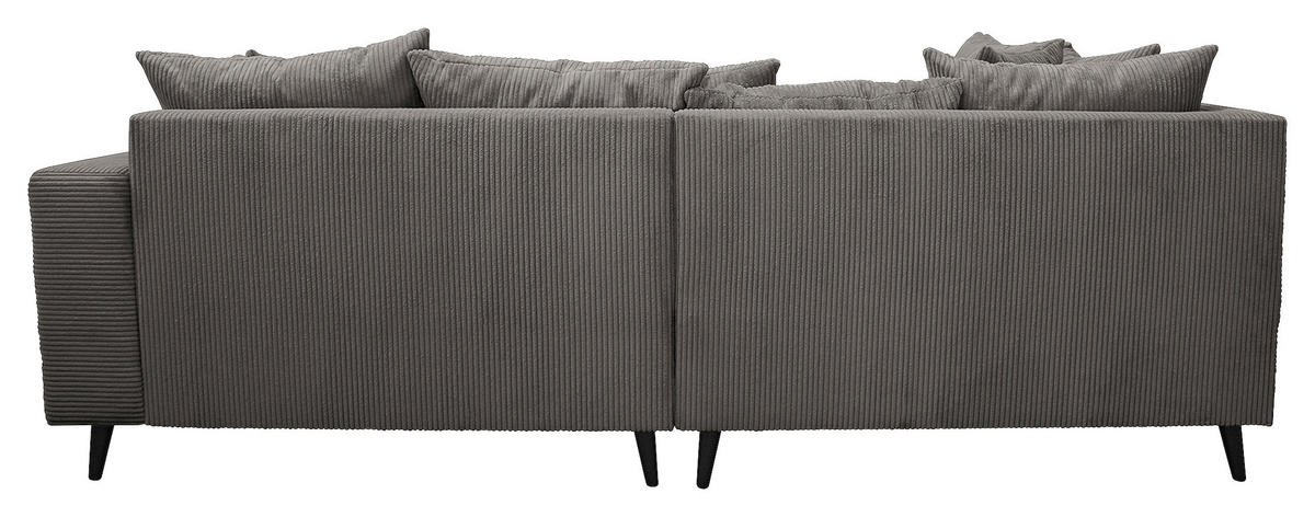 KUTNA GARNITURA tekstil  siva   - siva/crna, Design, tekstil/drvo (174/247cm) - MID.YOU