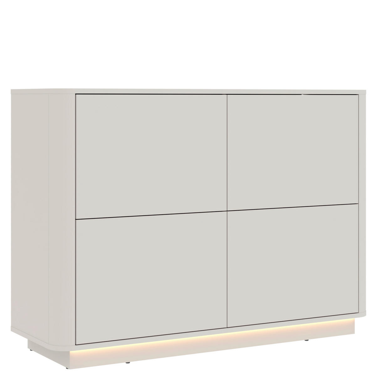 KOMMODE Sand Minimal, 124,4/89,5/40 cm,  - Kaschmir, Design, Holzwerkstoff (124,4/89,5/40cm) - MID.YOU
