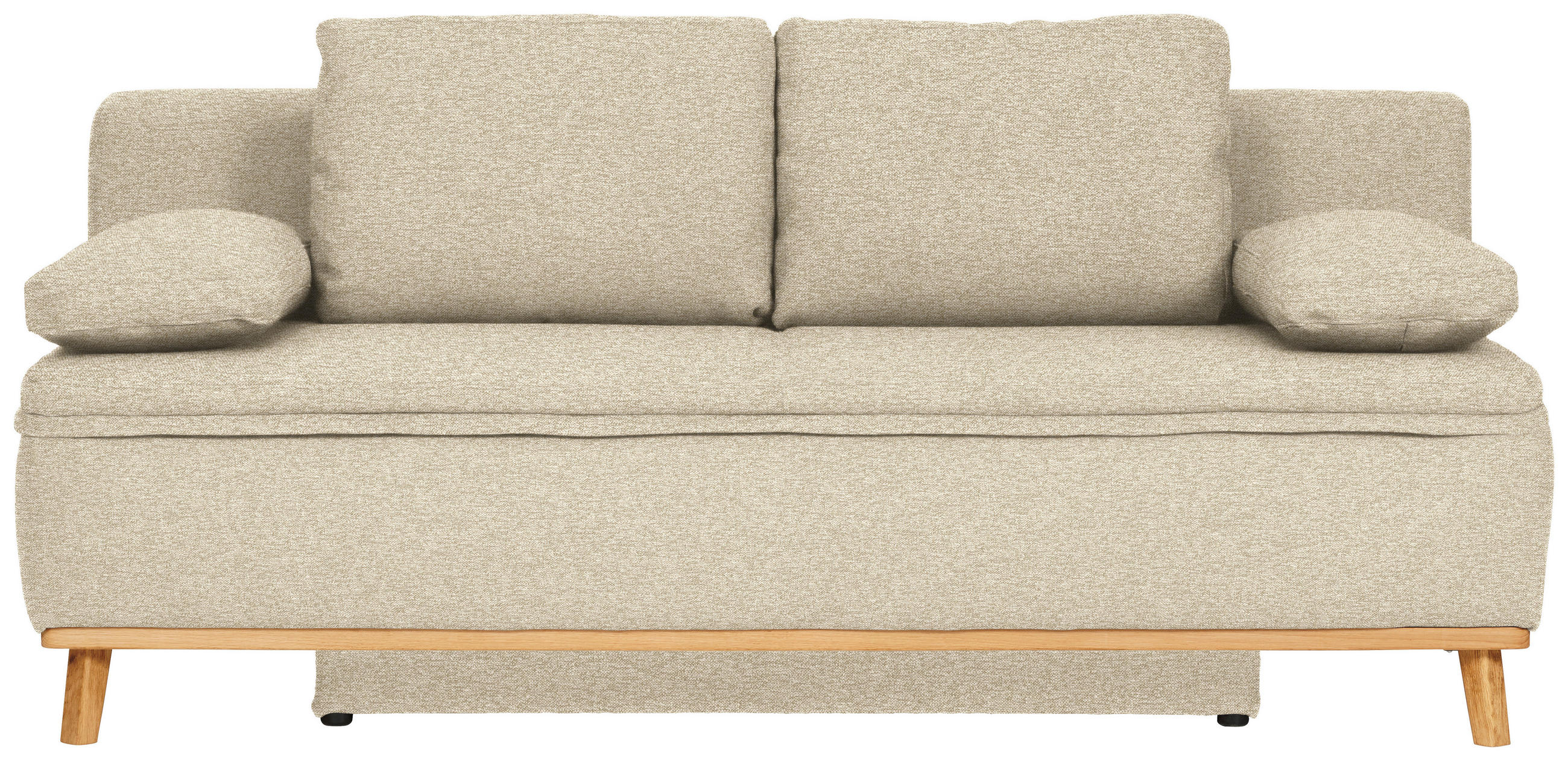 SCHLAFSOFA in Webstoff Beige  - Beige/Naturfarben, Konventionell, Holz/Textil (203/95/96cm) - Venda