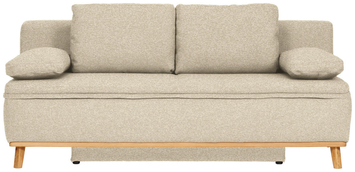 SCHLAFSOFA in Webstoff Beige  - Beige/Naturfarben, Konventionell, Holz/Textil (203/95/96cm) - Venda