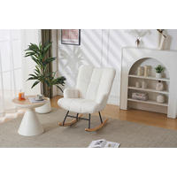 SCHAUKELSTUHL Bouclé Beige  - Beige, Modern, Holz/Textil (67/85cm) - P & B