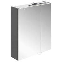 SPIEGELSCHRANK 60/74,8/16 cm  - Chromfarben/Anthrazit, Natur, Glas/Holzwerkstoff (60/74,8/16cm) - Stylife