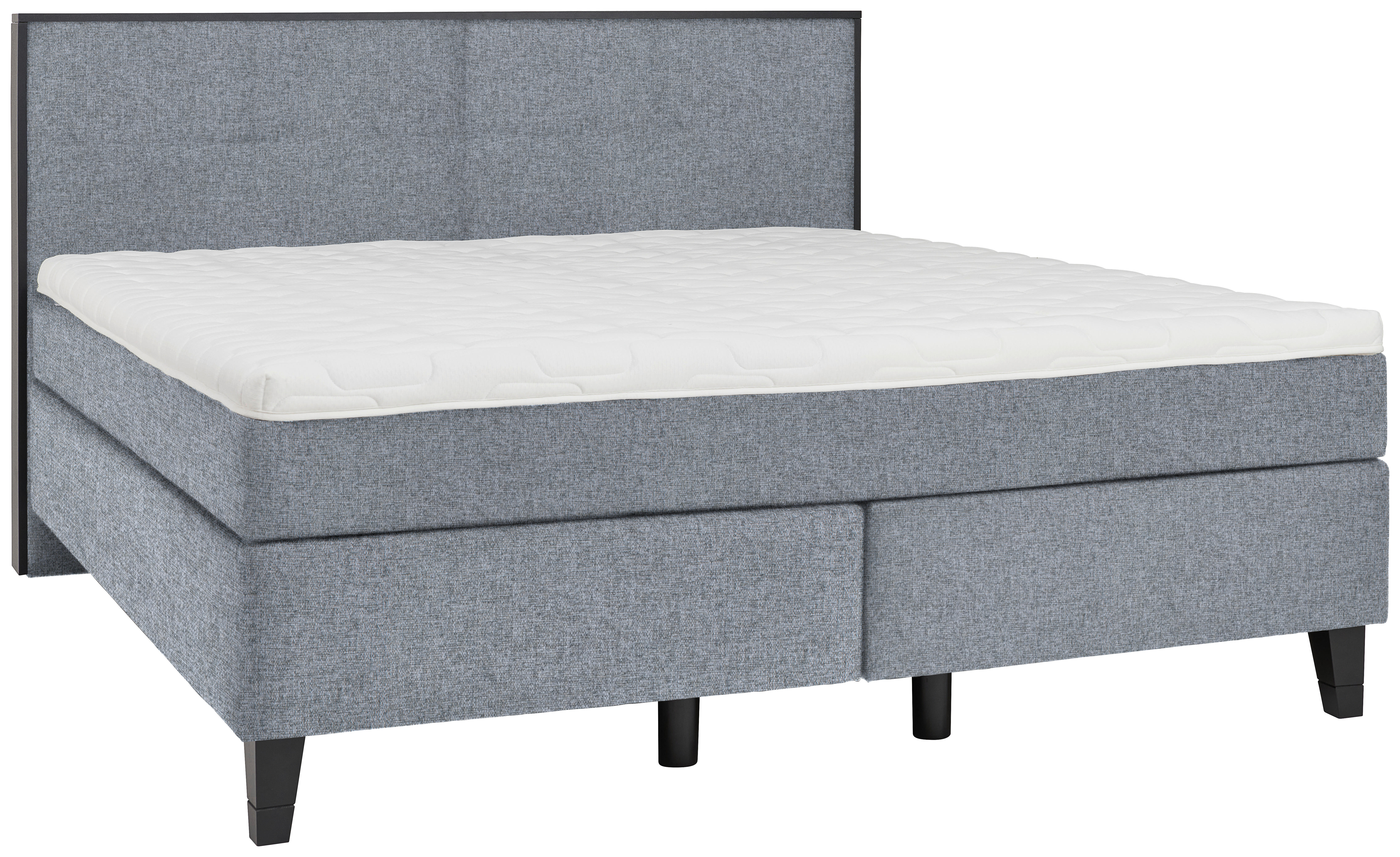 BOXSPRINGBETT 160/200 cm  in Grau  - Schwarz/Grau, Design, Holz/Textil (160/200cm) - Hom`in